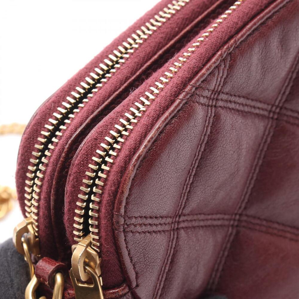 Saint Laurent Paris BECKY shoulder bag leather burgundy - Picture 7 of 8